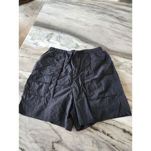 Land's End Nylon‎ Cargo Black Shorts Hiking Women's Size Medium